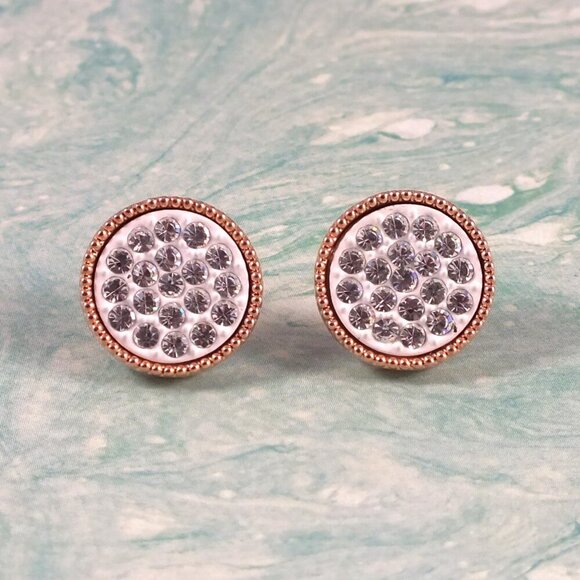 Tiny Dainty White Earrings - Picture 3 of 9